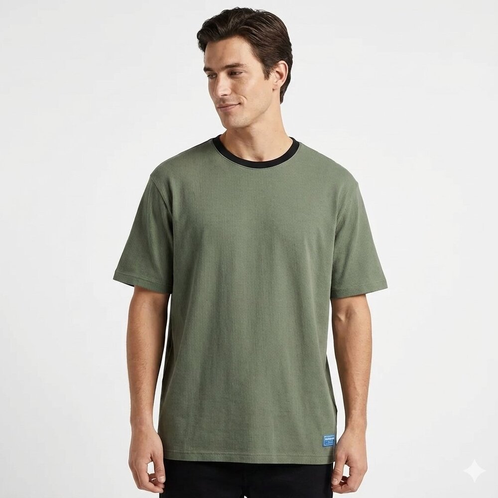 Men's XXL‎ Scotch & Soda Designer Ribbed Cotton Tee T-Shirt